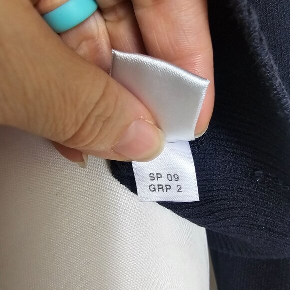 St. John Santana Knit Black Cardigan Sweater L Houndstooth Shimmer Trim Formal - Picture 10 of 12